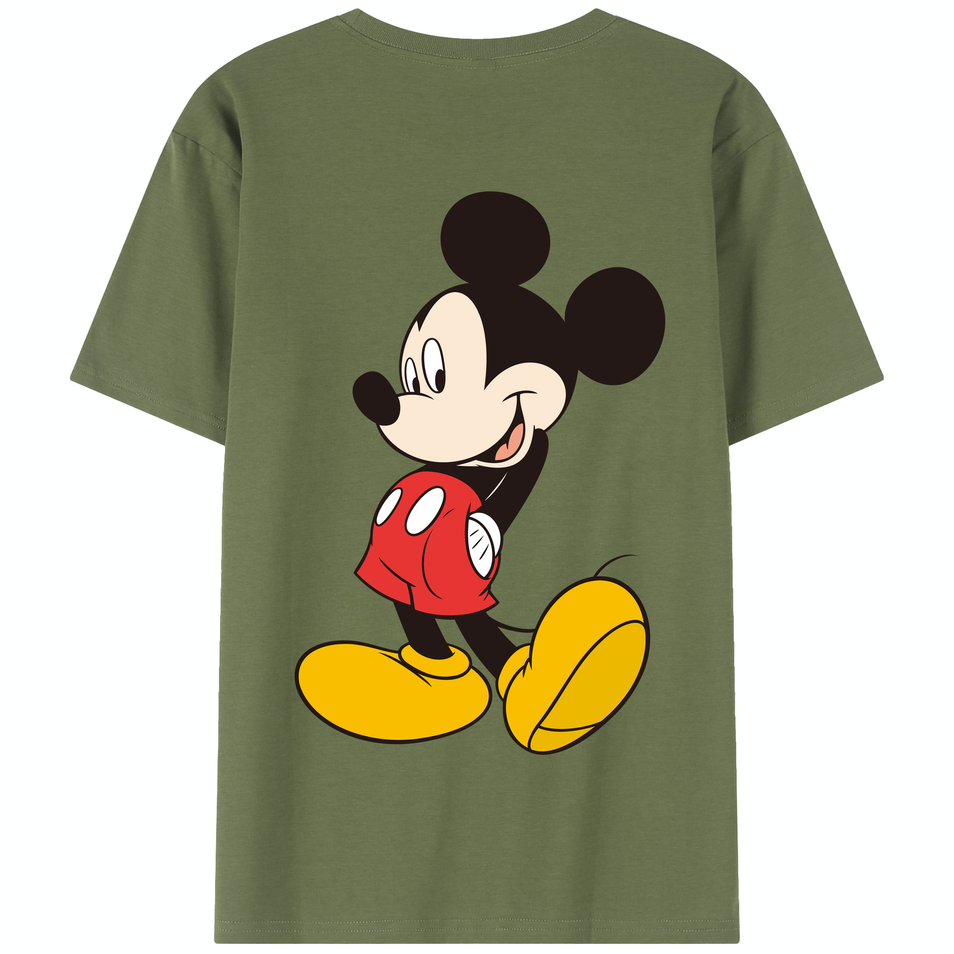 （画像用） ミッキーマウス Mickey Mouse 綿100％半袖Tシャツ（背面プリント）